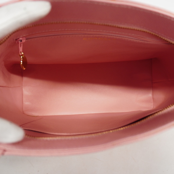 Auth Chanel Caviar Skin Reprint Tote Women's Caviar Leather Tote Bag Pink - Picture 4 of 11